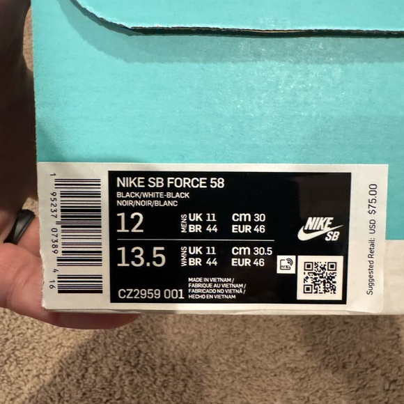 Nike SB Force 58 men’s shoes, size 12. Never worn - brand new in box - Picture 3 of 4